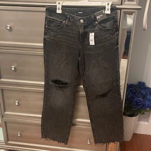 NWT Express Jeans, Wide Leg, destroyed denim, 4S
